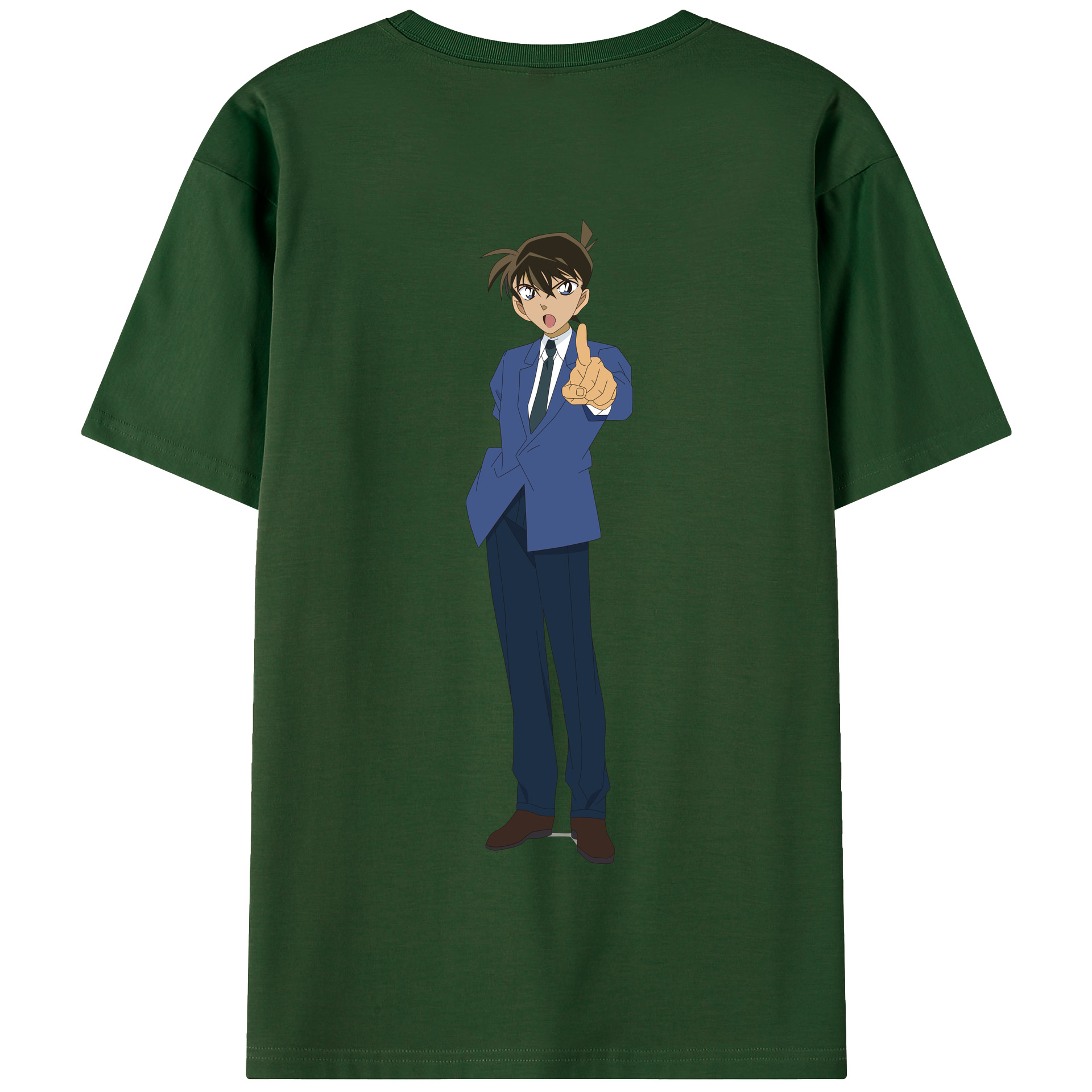 （画像用） 名探偵コナン 江戸川 コナン Detective Conan Conan Edogawa 綿100％半袖Tシャツ（背面プリント）